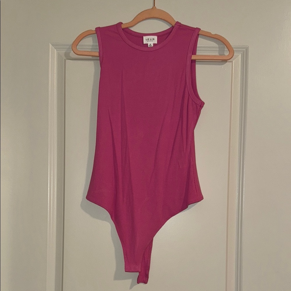 Pink Bodysuit Fitted Sleeveless
